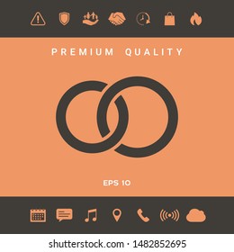 Pair rings, marriage rings. Graphic elements for your design