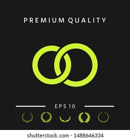 Pair rings, marriage rings. Graphic elements for your design