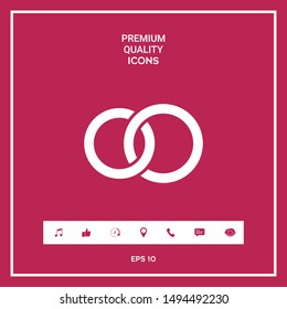 Pair rings, marriage rings. Graphic elements for your design