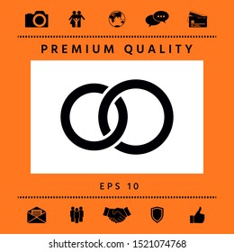 Pair rings, marriage rings. Graphic elements for your design