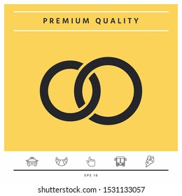 Pair rings, marriage rings. Graphic elements for your design
