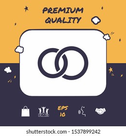 Pair rings, marriage rings. Graphic elements for your design