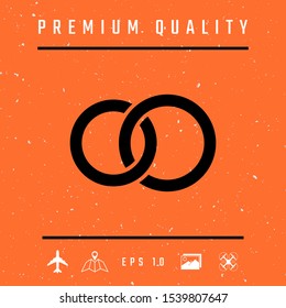 Pair rings, marriage rings. Graphic elements for your design