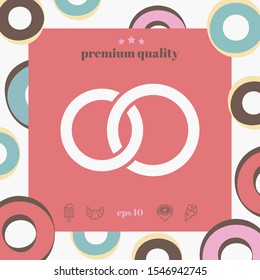 Pair rings, marriage rings. Graphic elements for your design