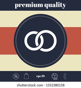 Pair rings, marriage rings. Graphic elements for your design