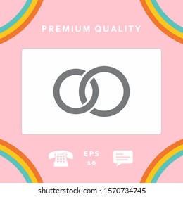 Pair rings, marriage rings. Graphic elements for your design