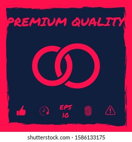 Pair rings, marriage rings. Graphic elements for your design