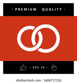 Pair rings, marriage rings. Graphic elements for your design