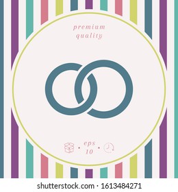 Pair rings, marriage rings. Graphic elements for your design