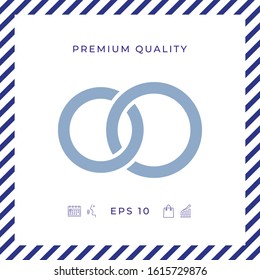 Pair rings, marriage rings. Graphic elements for your design