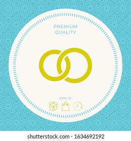 Pair rings, marriage rings. Graphic elements for your design