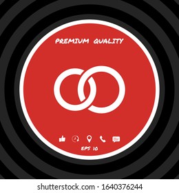 Pair rings, marriage rings. Graphic elements for your design