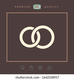 Pair rings, marriage rings. Graphic elements for your design