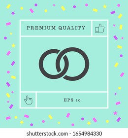 Pair rings, marriage rings. Graphic elements for your design