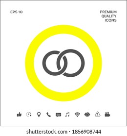 Pair rings, marriage rings. Graphic elements for your design