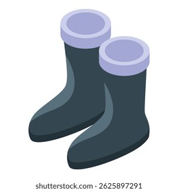 Pair of rubber boots, ideal for keeping feet dry during rainy weather