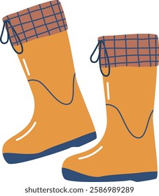 Pair of rubber boots vector illustration