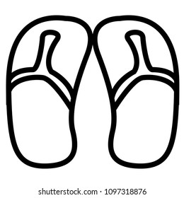 Pair of sandals icon