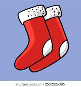 a pair of santa socks