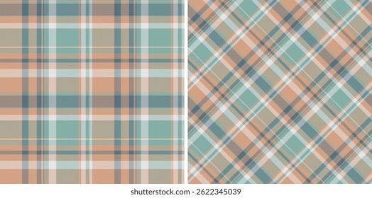 Par de patrones de cuadros pastel sin costuras.  Perfecto para el diseño textil, fondos de Sitio web o proyectos de artesanía.