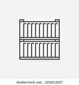 Pair of Shipping Containers vector Delivery concept thin line icon or symbol