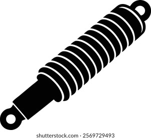 Pair of shock absorber silhouette isolated on white background. Shock sign vector illustration design