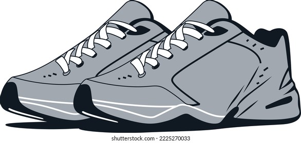 Pair of Shoes Graphics - (Editable file) - Vector Illustration