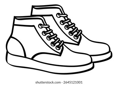Par de sapatos line art