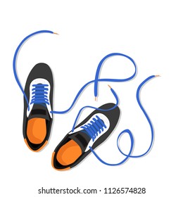 pair of shoes on white background
