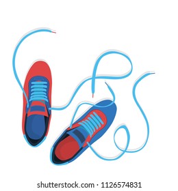 pair of shoes on white background
