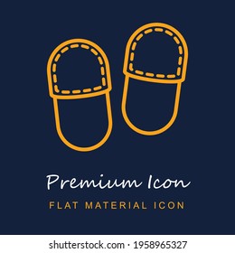 Pair Of Shoes Outline premium material ui ux isolated vector icon in navy blue and orange colors