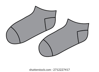 Par de calcetines cortos de tobillo Ilustración para ropa y estilo de vida
