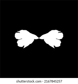 Pair of Siamese fighting fish (Betta splendens) or "Ikan Cupang" (Osphronemidae Family) Silhouette. Vector Illustration
