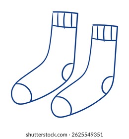 Pair of simple illustrated socks displayed on a neutral background for cozy lifestyle inspiration