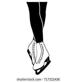 pair of skates on white background