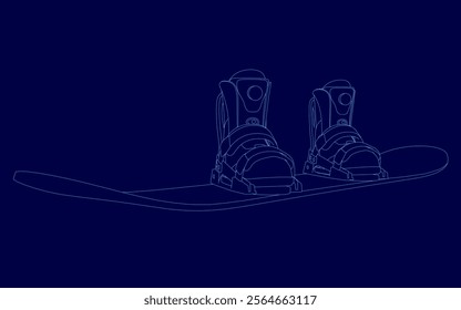 Pair of skis is displayed in a blue background. The skis are positioned in the foreground, and the background is a deep shade of blue