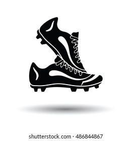 Pair soccer of boots  icon. White background with shadow design. Vector illustration.