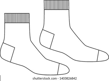 A pair socks for the basis for the design    template vector