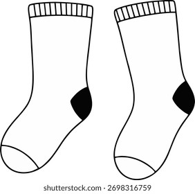Un par de calcetines en blanco y negro