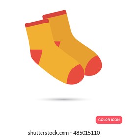 A pair socks color flat icon