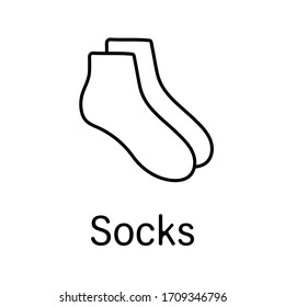 Pair of socks. Flat icon vector illustration.