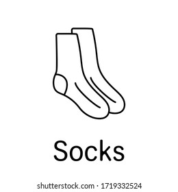 Pair of socks. Flat icon vector illustration.