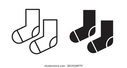 Pair of socks icon editable pictograms collection