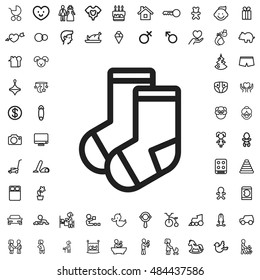 Pair of socks icon illustration isolated vector