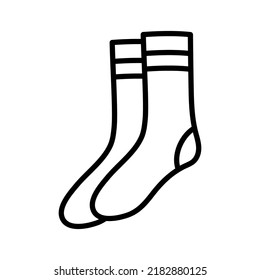 Pair of socks icon. Pictogram isolated on a white background. Vector illustration.