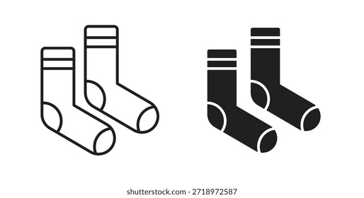 Icono de par de calcetines. Símbolo, ilustración del logotipo. conjunto de iconos gráficos