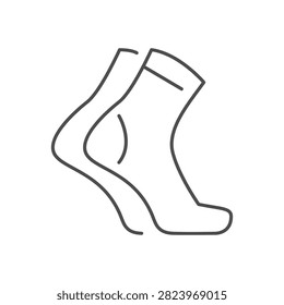 Pair of socks line icon