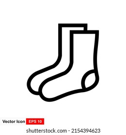 Pair of socks line icons. linear style sign for mobile concept and web design. Classic sock line vector icon. Symbol, logo illustration. Vector graphics