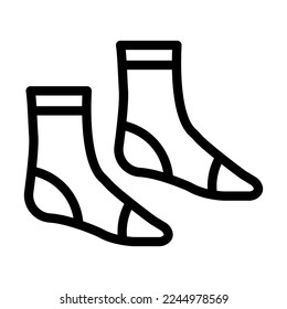 Pair of Socks Vector Line Icon Design