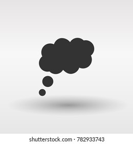 The pair of speech bubbles. Social icons. Flat style design